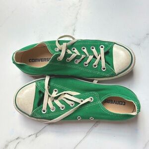 Converse Chuck Taylor All-Star Low Top Canvas Sneakers in Green